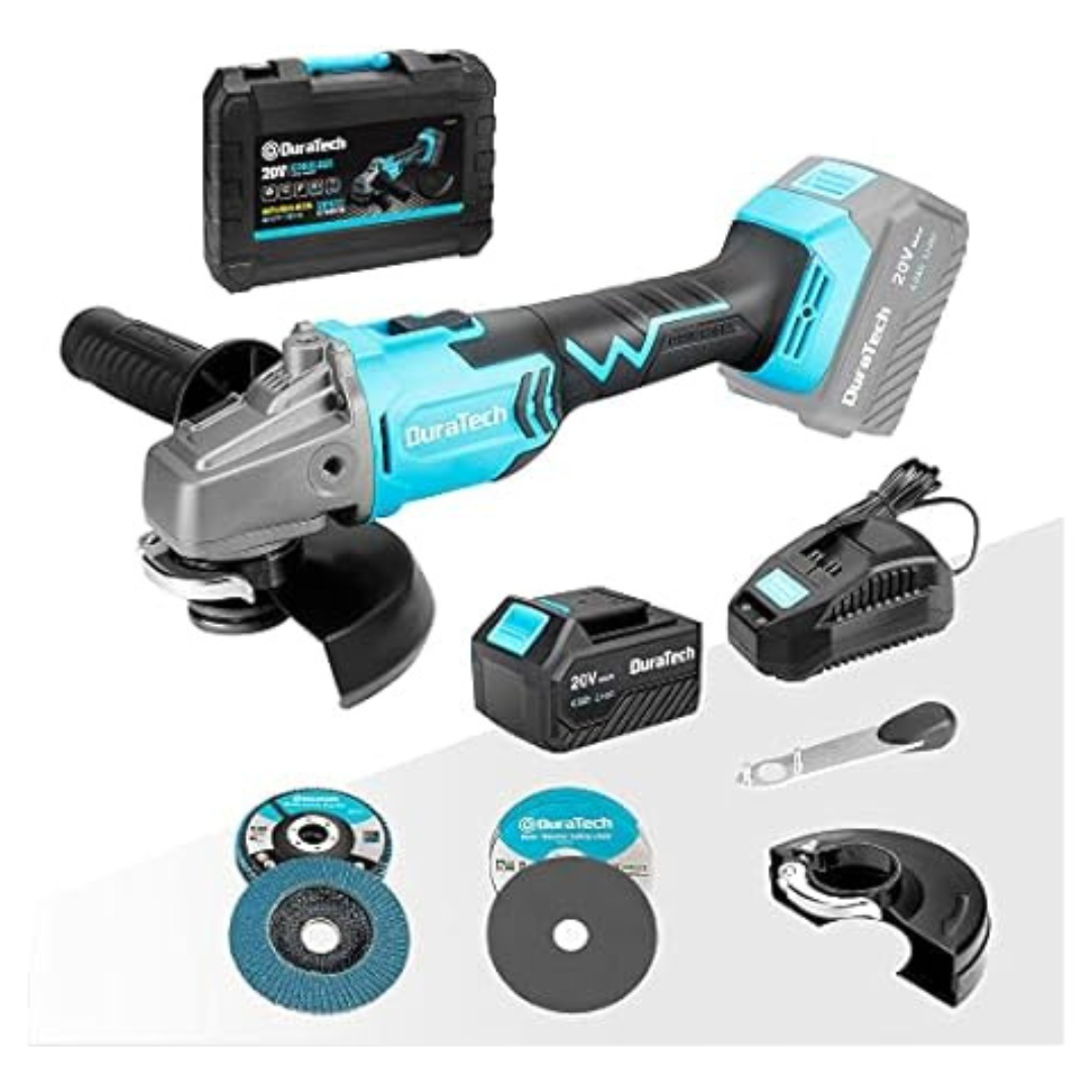 Duratech 20V Cordless Angle Grinder Kit With Battery & Charger