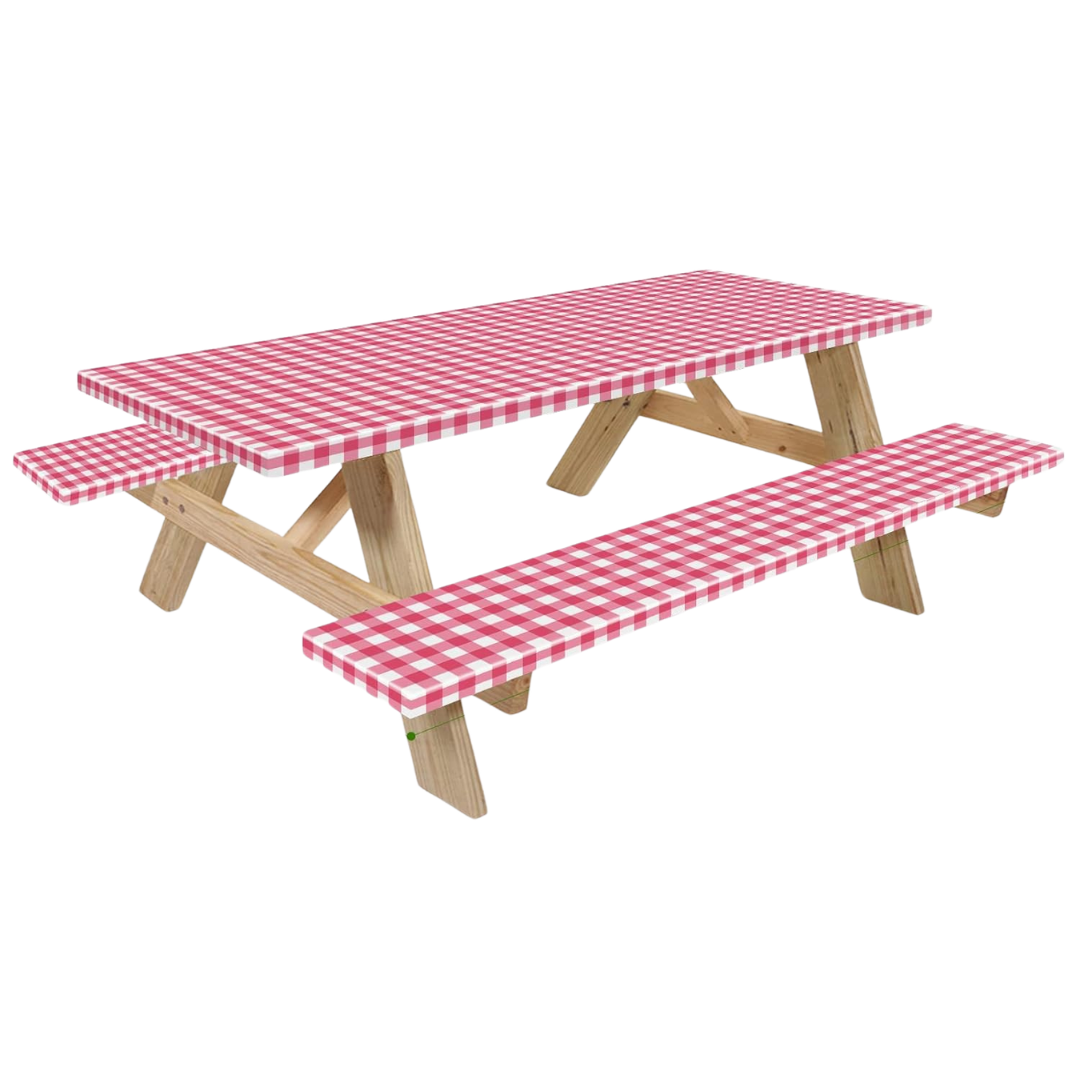 3-Piece Picnic Table Cover With Bench Covers Fitted Table Clothes