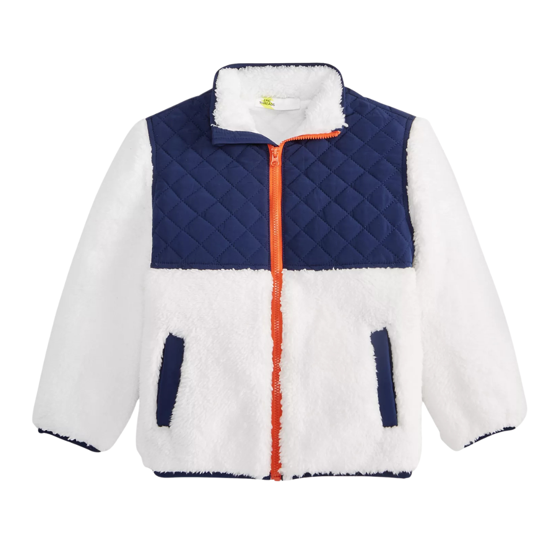Epic Threads Boys' Toddler Faux-Sherpa Long-Sleeve Jacket