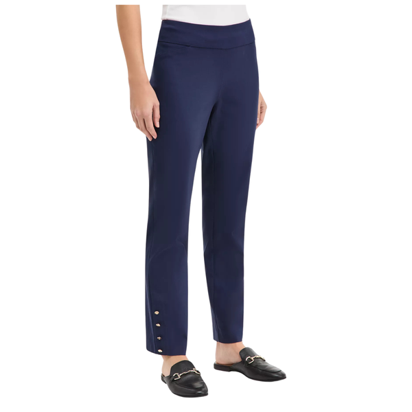 JM Collection Women's Side-Button Pull-On Straight-Leg Pants (2 Colors)