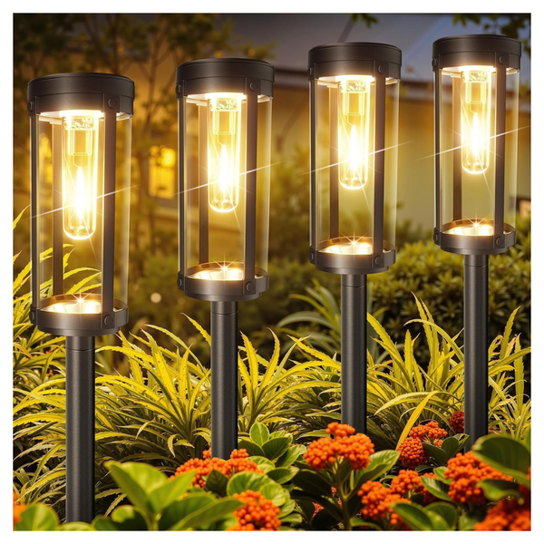 6-Pack Bonlion Outdoor Solar Pathway Lights