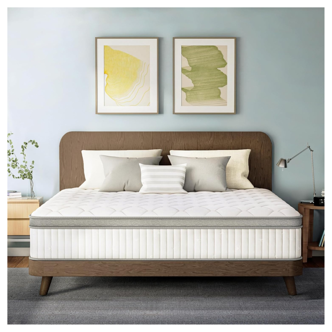 10" King Size Cooling Gel Memory Foam & Spring Hybrid Mattress