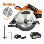 GASKY 7-1/4" Cordless Circular Saw W/ 4.0Ah Battery