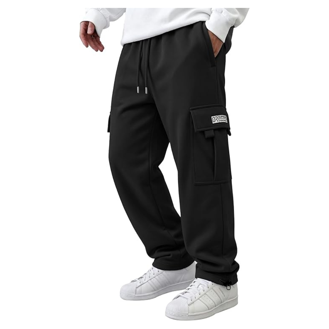 Men's Cotton Loose Straight Cargo Sweatpants (Various)
