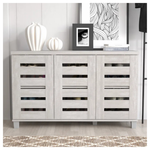 Steelside Millan 16 Pair Shoe Storage Cabinet (Knotty Oak)
