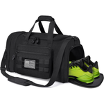 45L Expandable Tactical Travel Duffle Bag With Shoe Compartment