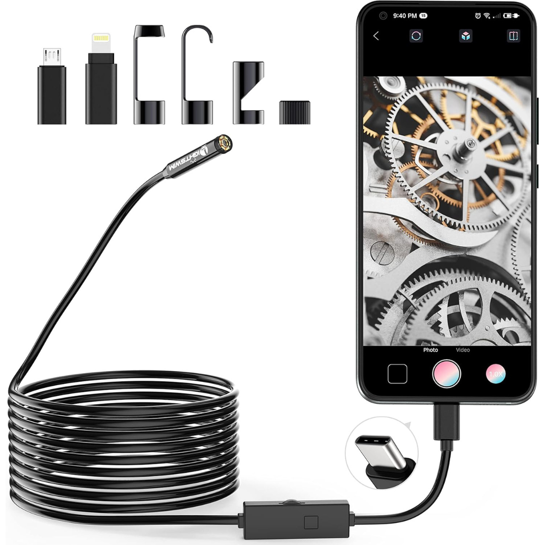 Lightswim 1920p Type-C Endoscope Inspection Camera W/ 16.5ft Cable (/iOS)