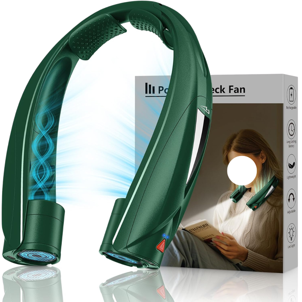 Laimiod 6000mAh Rechargeable Portable 6-Speed Neck Fan W/ LED Light (Various)