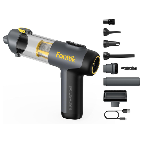 Fanttik Slim V9 Mix 4-in-1 Car Vacuum And Air Duster W/ 12000PA Suction Power