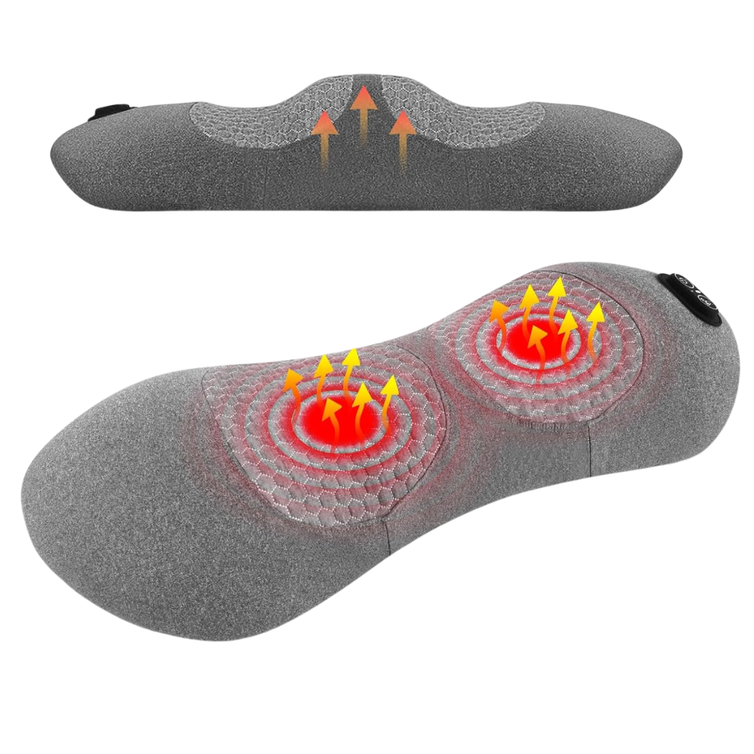 3-in-1 Electric Memory Foam Lumbar Support Pillow W/ Heat & Massage