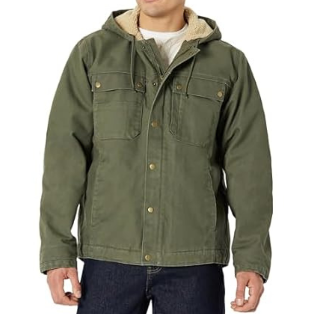 Amazon Basics Men's Insulated Relaxed Fit Hooded Jacket