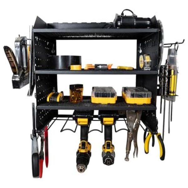 Pearington 4-Layer Modular Pegboard Power Tool Organizer Rack