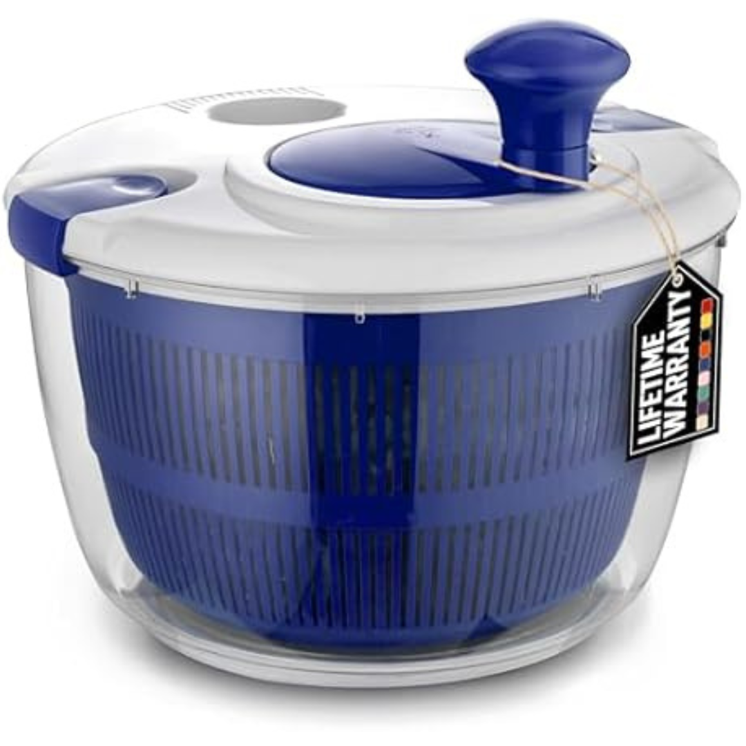 Zulay Kitchen Large 5L Capacity Salad Spinner with Secure Lid Lock