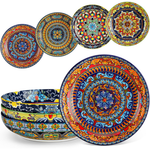 4-Piece 42-Oz Vancasso Porcelain Bohemian Style Serving Bowls