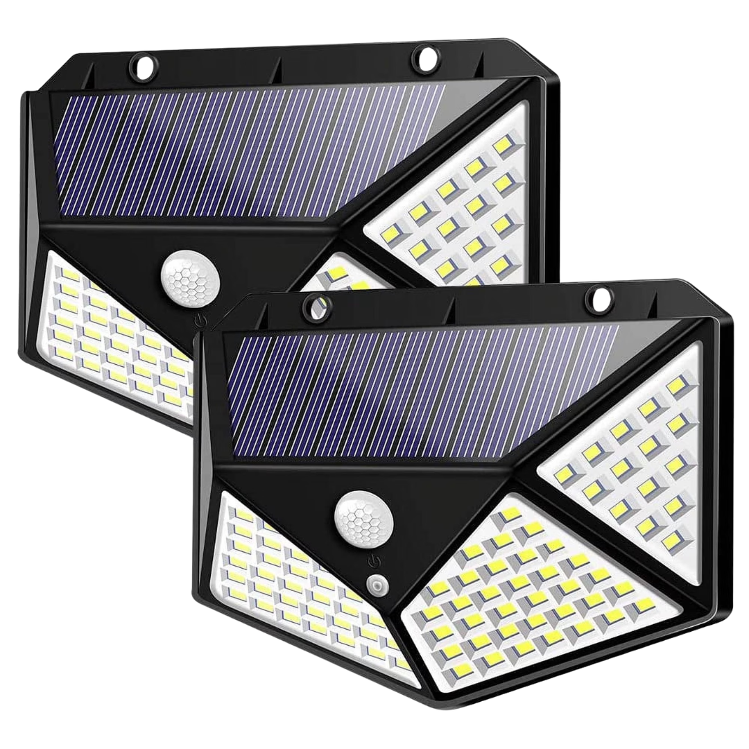 2-Pack 3 Modes Wireless IP65 Waterproof Solar Motion Sensor Lights