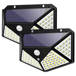 2-Pack 3 Modes Wireless IP65 Waterproof Solar Motion Sensor Lights