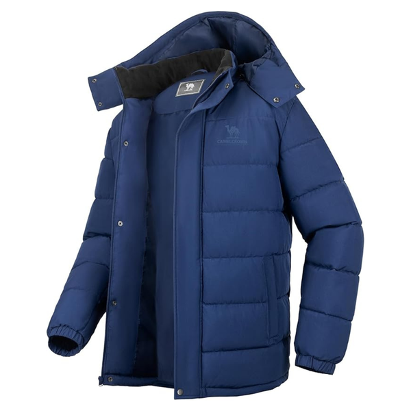 Camelsports Men's Winter Warm Jacket With Detachable Hood