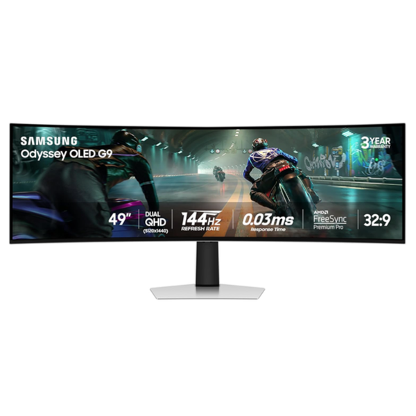 49" Samsung Odyssey G9 Curved 144Hz 0.03ms HDR OLED Freesync And G-SYNC Compatible Gaming Monitor