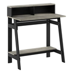 Furinno 14054BK/GYW Simplistic A Frame Computer Desk