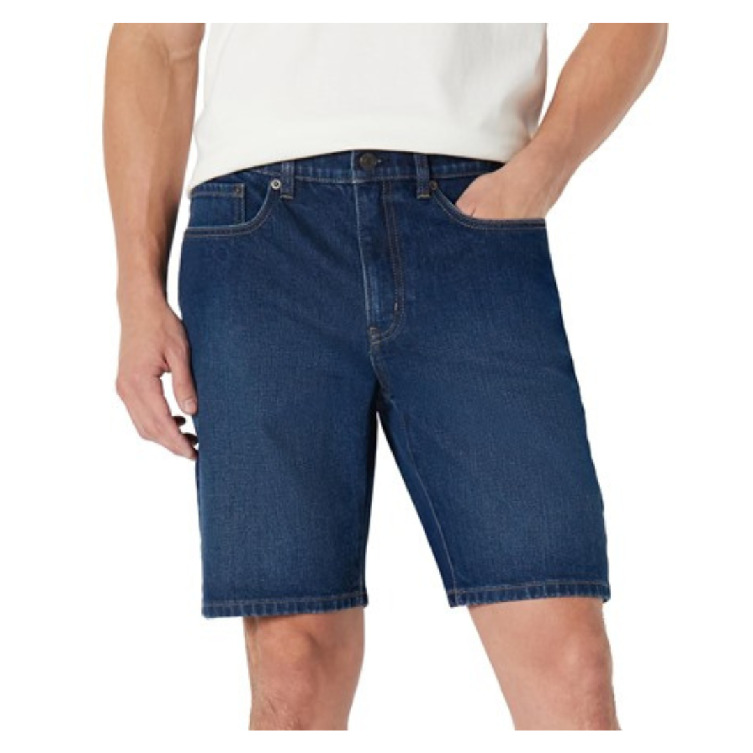 Amazon Essentials Men's Stretch Straight-Fit Jean Shorts (Various)