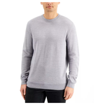 Club Room Men's Solid Crew Neck Merino Wool Blend Sweater