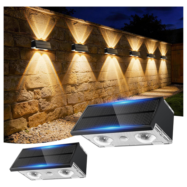 2-Pack Toeuie 100LM Solar Fence Lights