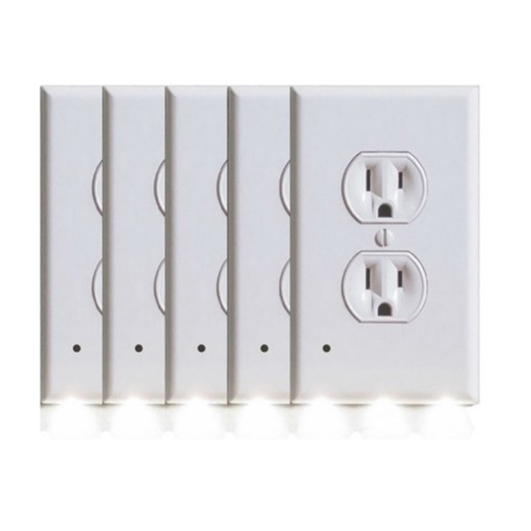 5-Pack BH Outlet Cover With Built-In LED Night Light
