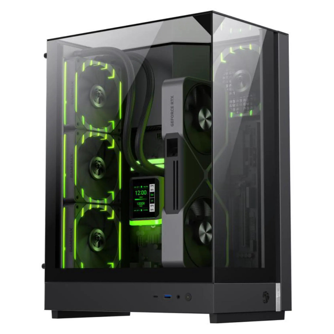 GAMEMAX T20 BK Three-sided Tempered Glass Offers A Full Black Case