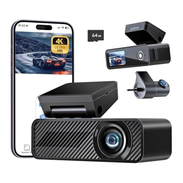 Pelsee P1 4K Front And Rear WiFi Dash Cam