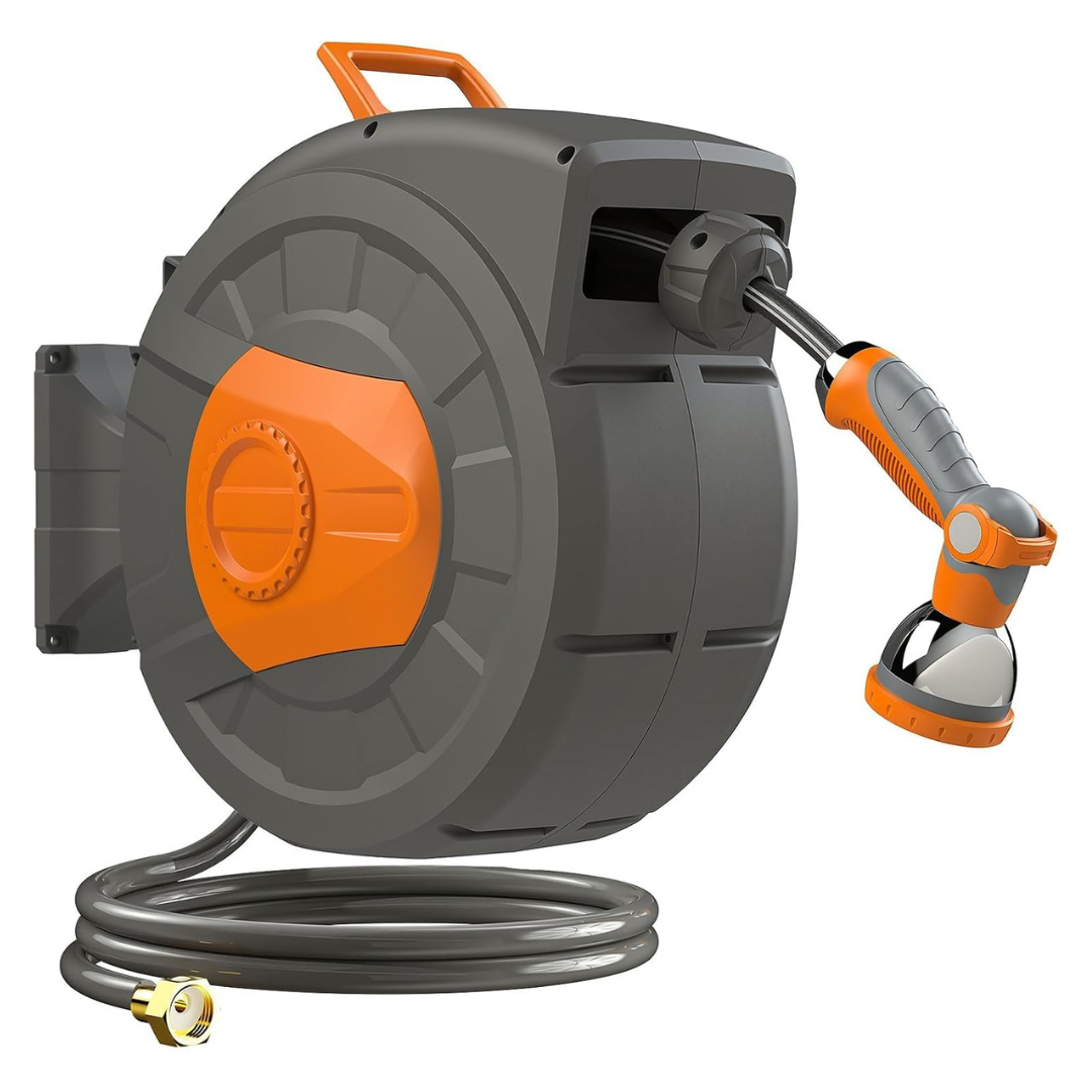 100FT Entgard Retractable 1/2" Heavy Duty Garden Hose Reel
