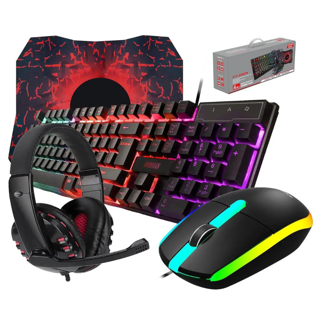 Gperhuan Wired Gaming Keyboard & Mouse Headset Combo