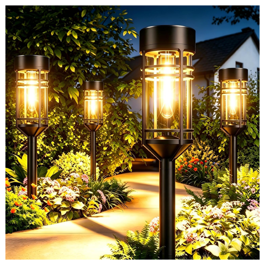 6-Pack IP65 Waterproof Solar Garden Lights