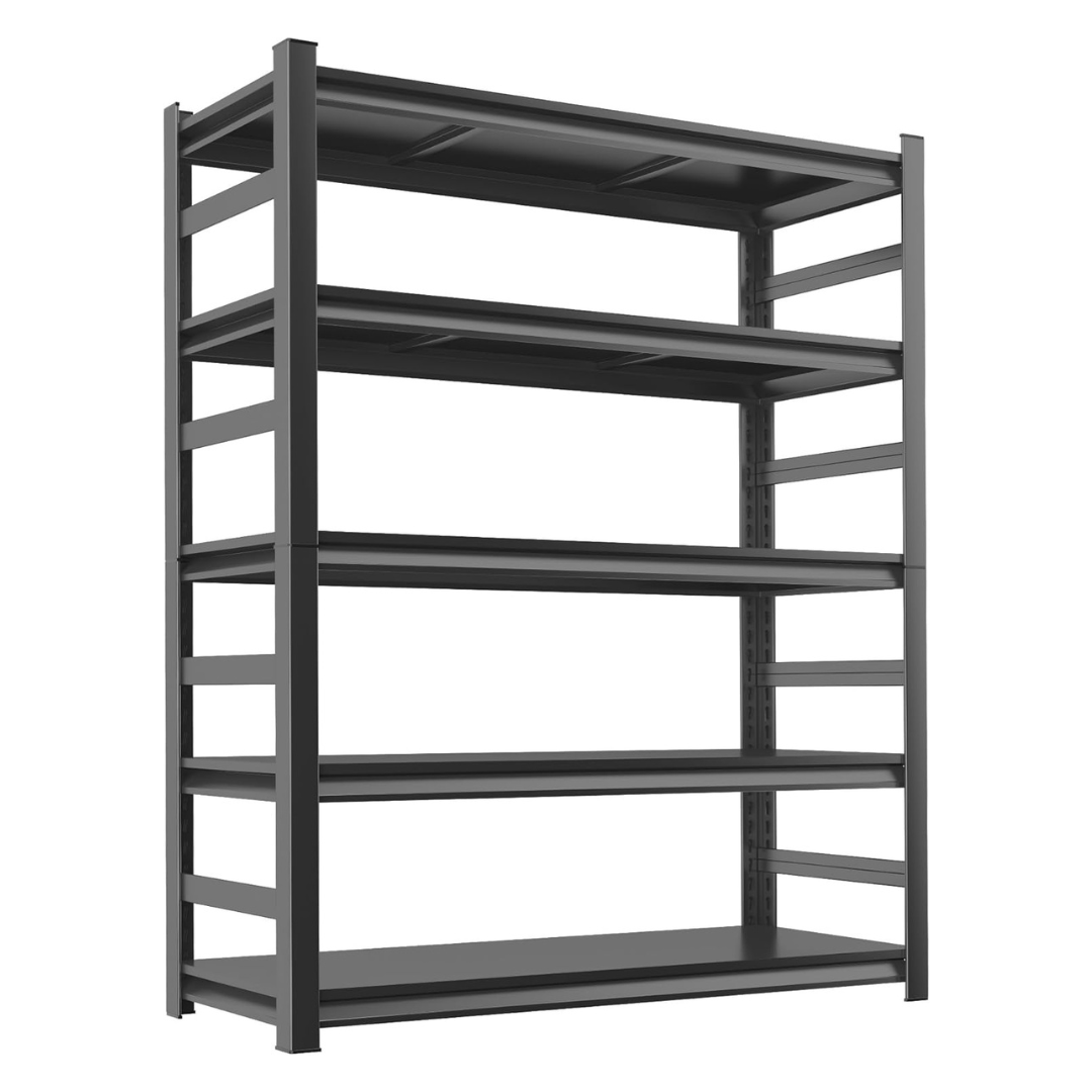 5-Tier 72" Metal Adjustable Storage Rack 3000-Lb Capacity
