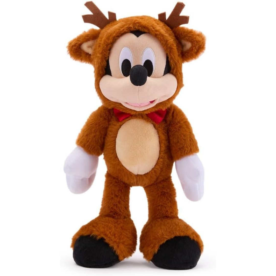 15" Disney Store Official Mickey Or Minnie Mouse Reindeer Holiday Plush