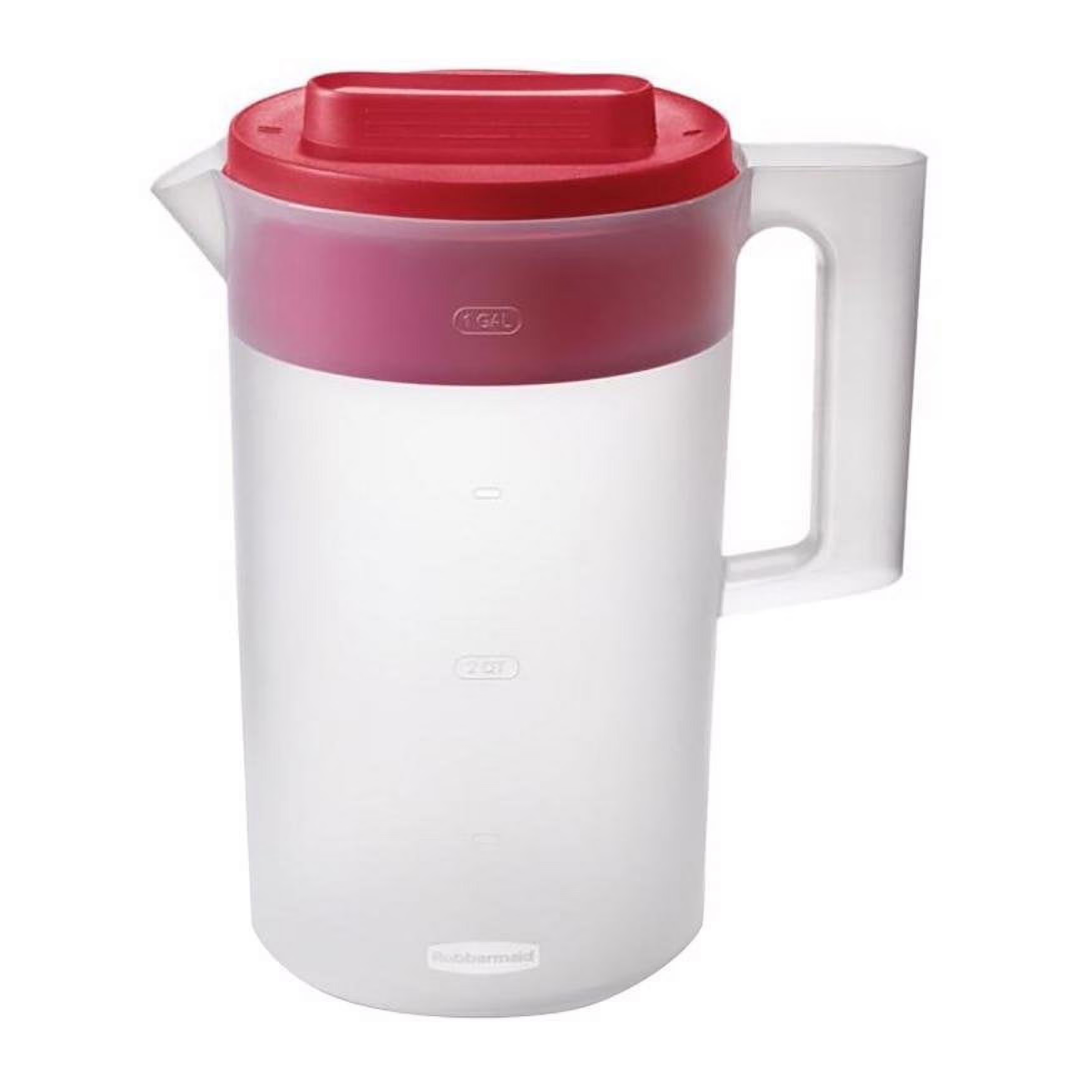 Rubbermaid 1 Gallon Plastic Simply Pour Pitcher With Multifunction Lid