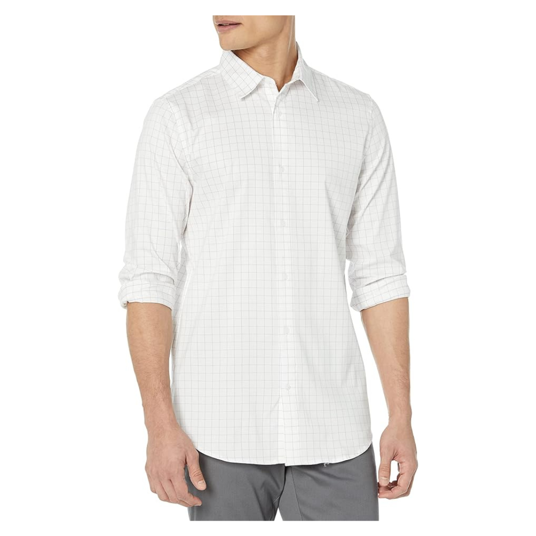 Amazon Essentials Men's Slim Fit Wrinkle Resistant Stretch Dress Shirt
