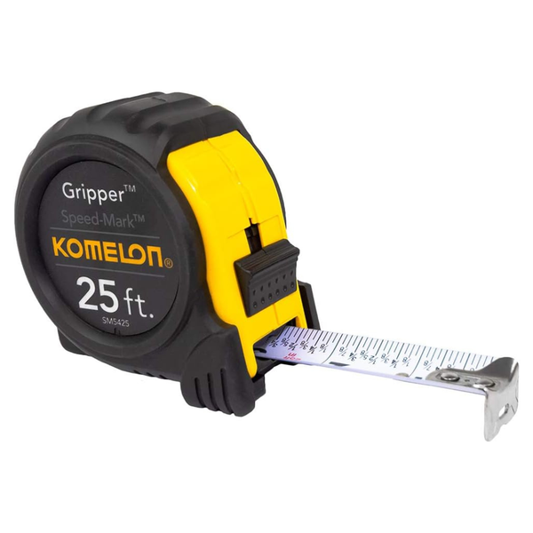Komelon 25' X 1in Gripper Speed Mark Measure Tape