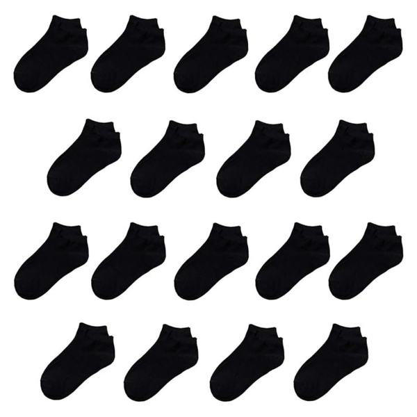 18-Pairs Kids Low Cut Half Cushion Sport Ankle Socks