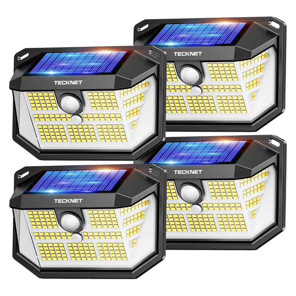 4-Pack Outdoor Motion Sensor Solar LED Lights
