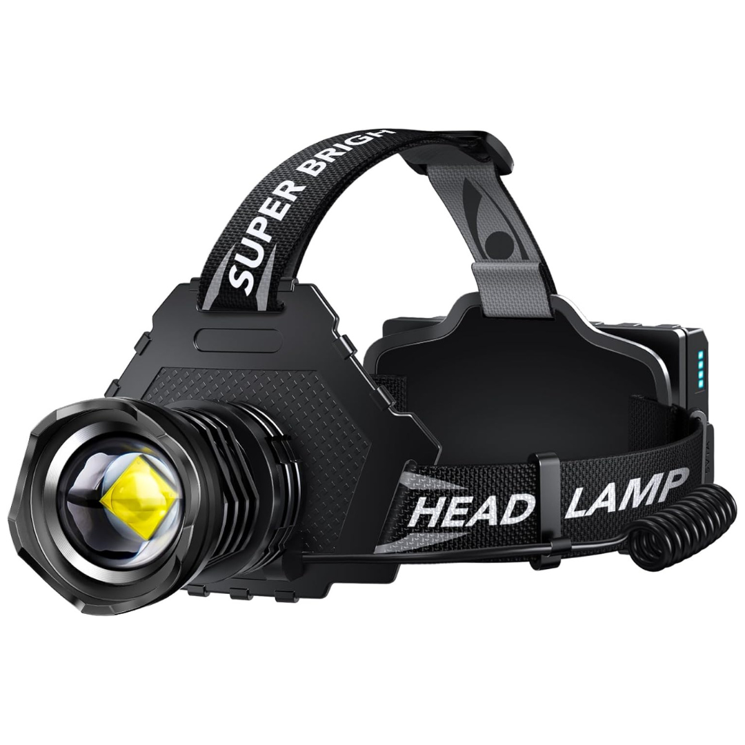 4500-Lumens Rechargeable Super Bright LED Headlamp W/ 12-Mode