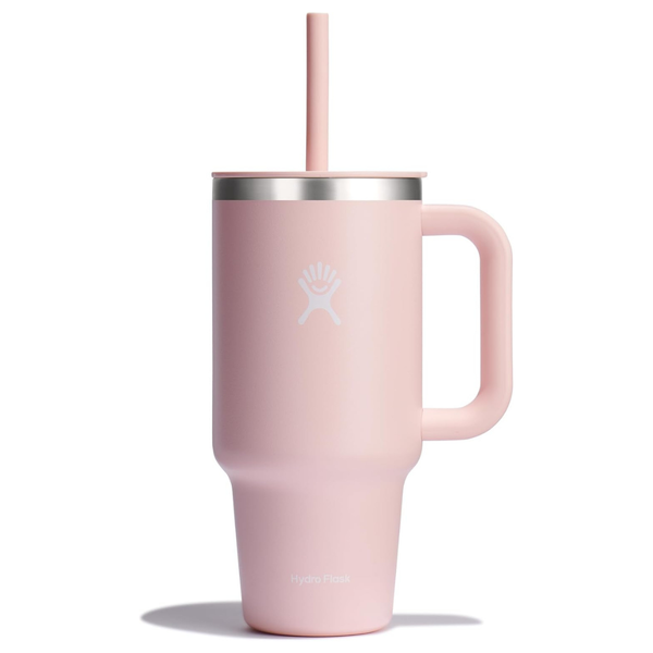32-Oz Hydro Flask Insulated Stainless Steel Tumbler W/ Handle Lid & Straw