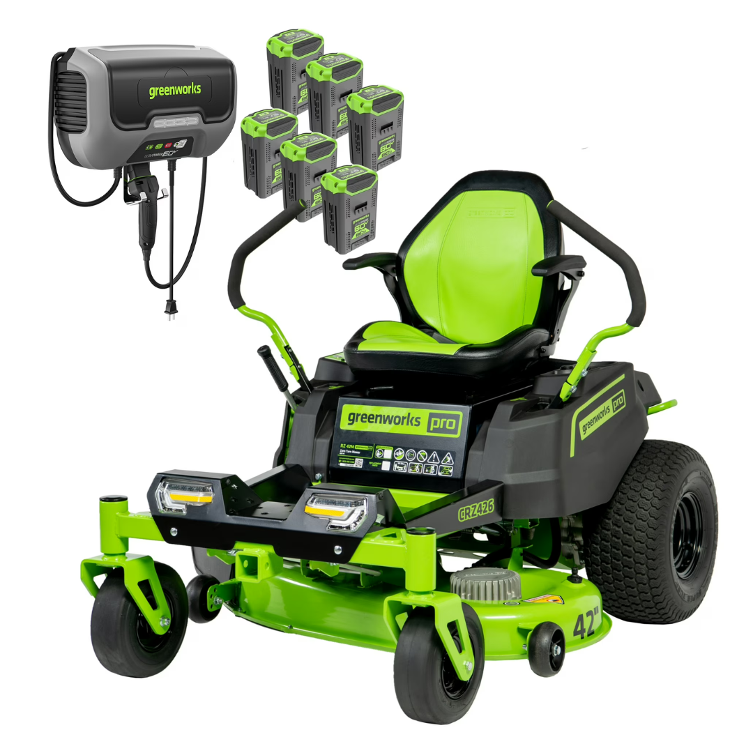 Greenworks 60V 42" Cordless Crossover-Z Zero Turn Lawn Mower W/ Batteries & Charger