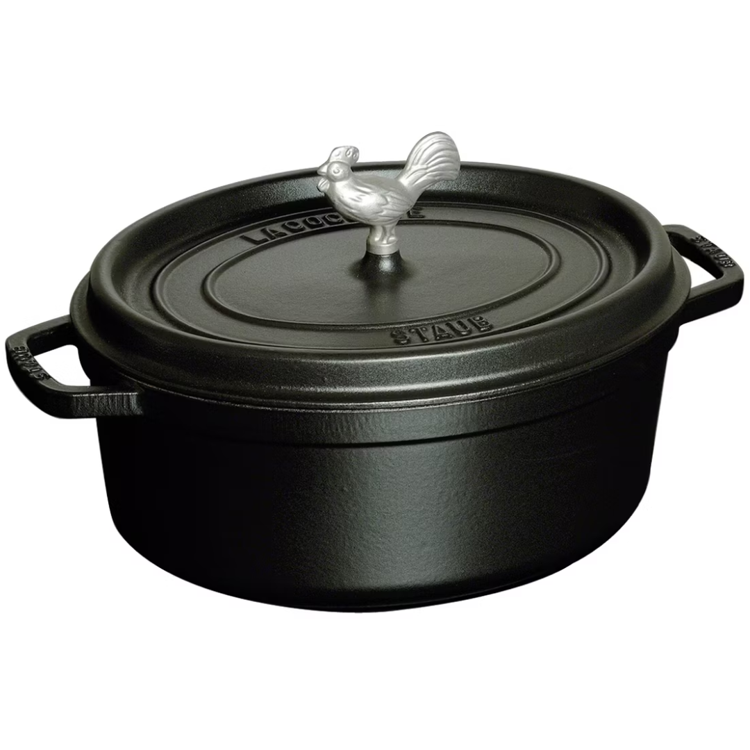 5.75-Qt Staub Coq Au Vin Cocotte (Black Matte)