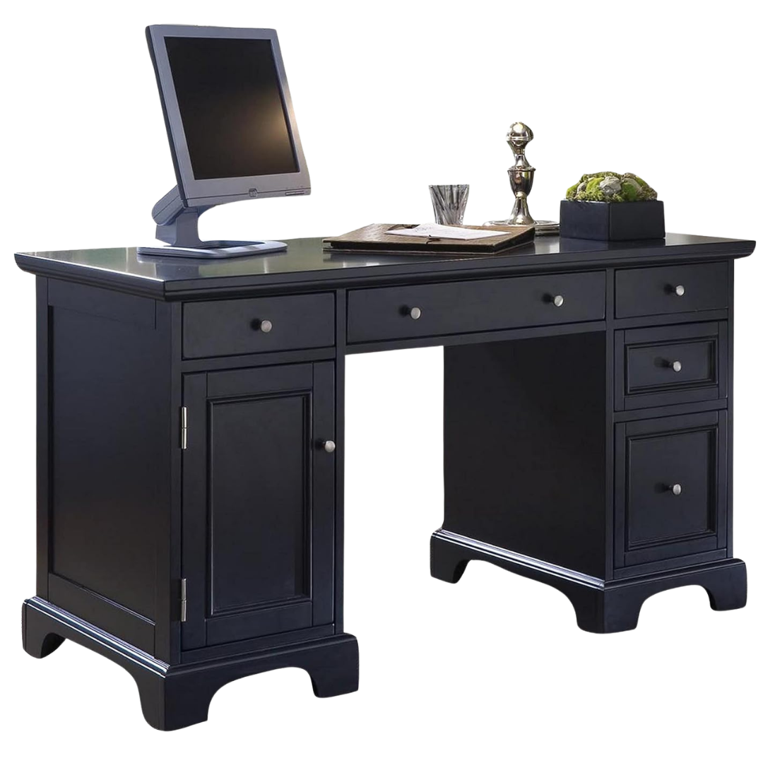 Homestyles Bedford Black Pedestal Desk