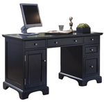 Homestyles Bedford Black Pedestal Desk