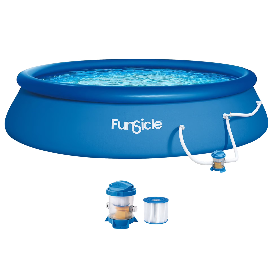 15' X 36" Funsicle QuickSet Inflatable Ring Top Above Ground Pool