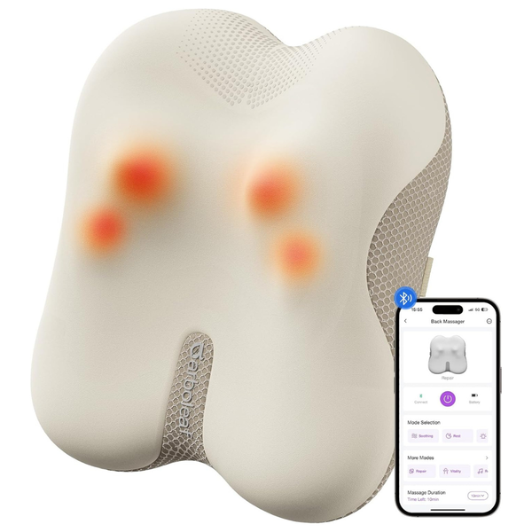 Arboleaf Cordless Shiatsu Back Massager With Heat & App Control