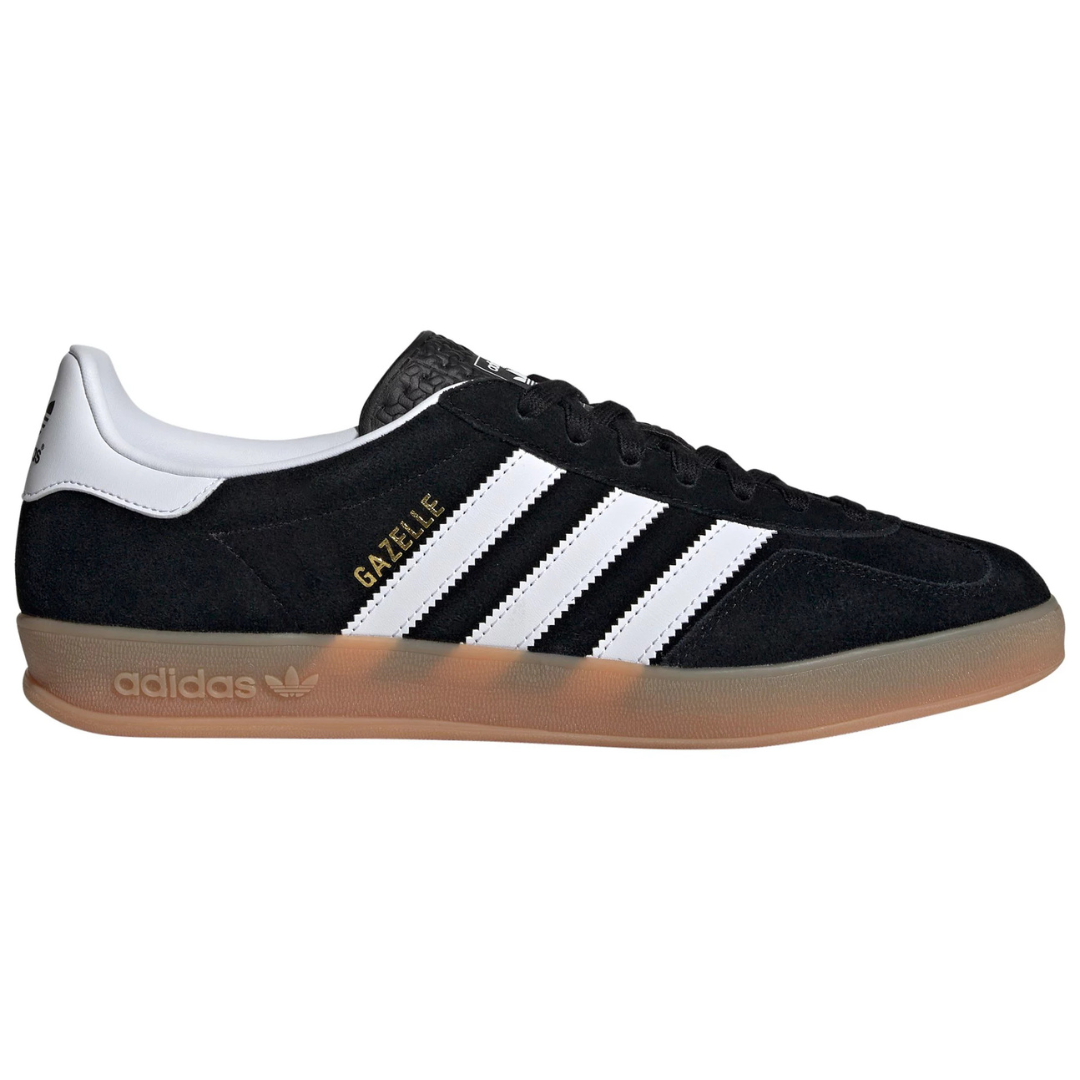 adidas Men's Gazelle Indoor Shoes (Select Sizes In Black/White/Gum)