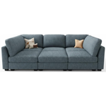 Oversized Deep Seat Modular Sectional Sleeper Sofa Bed