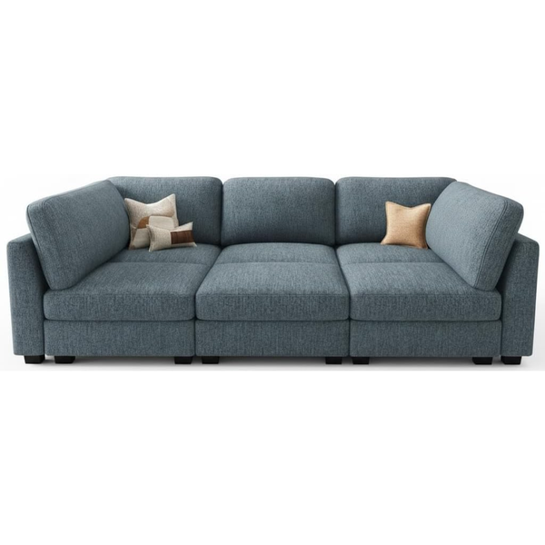 Oversized Deep Seat Modular Sectional Sleeper Sofa Bed